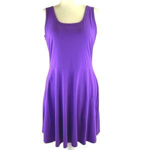 Fensace Womens Purple Skater Dress XL Sleeveless Fit & Flare Beach Summer